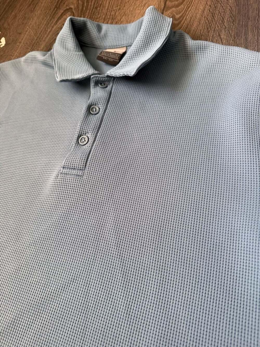 Nike Tennis Court Dri-Fit Waffle Knit Polo Shirt Men's Size Large Light Blue